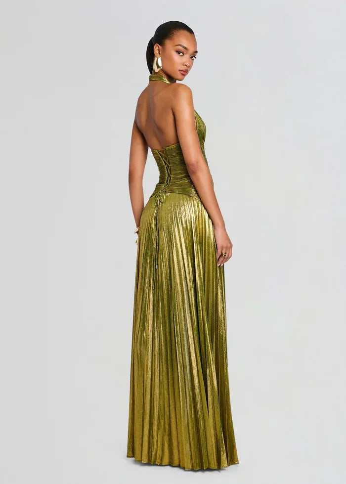 Elanil Sleeveless Evening Dress in Green