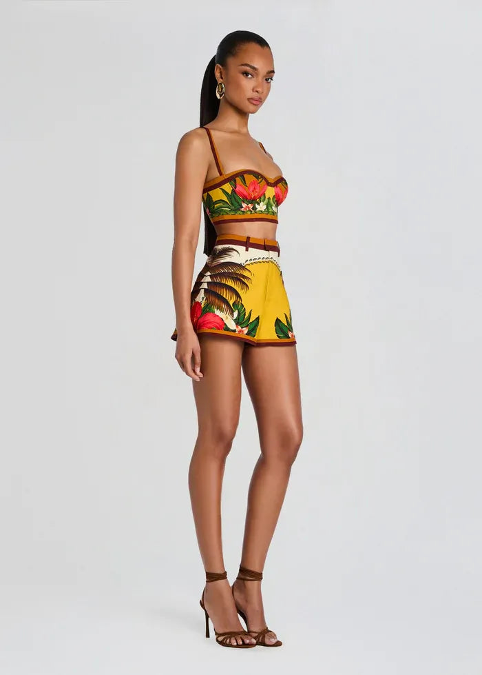 Cricket Jardim Botanico Sleeveless Bustier Top in White