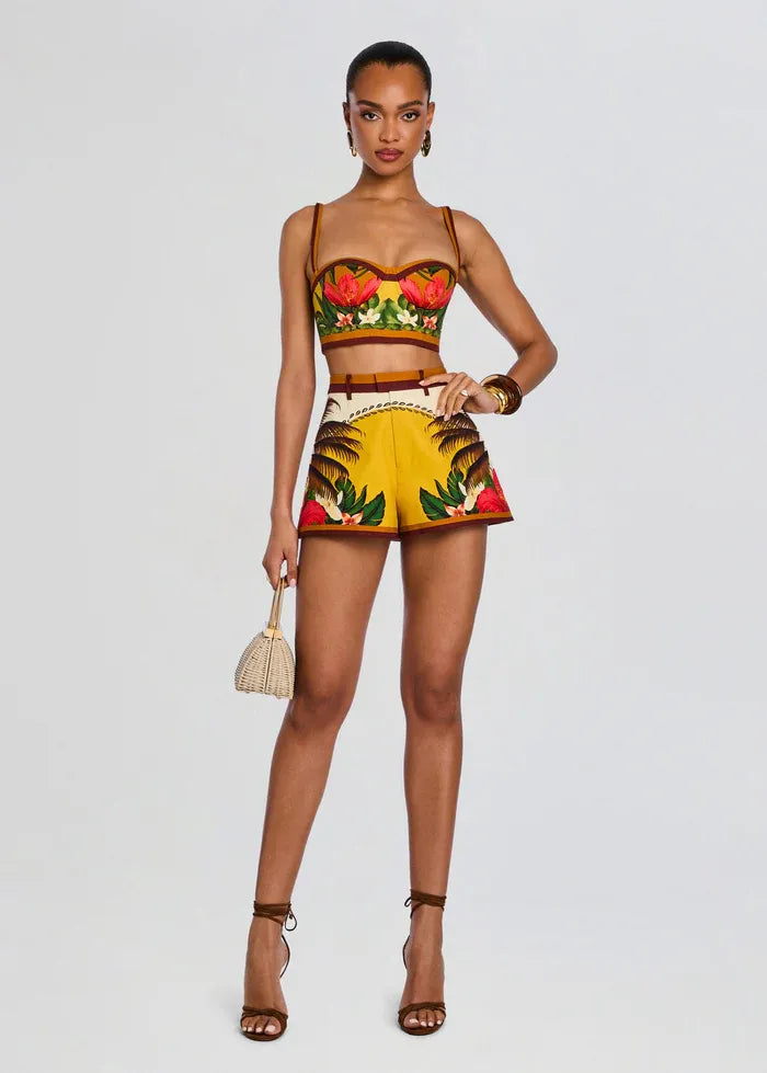 Tansie Jardim Botanico Shorts in White