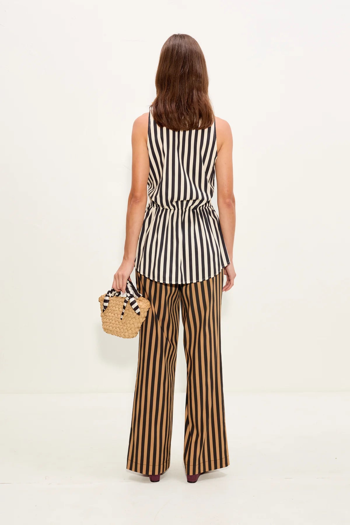 Inna Sleeveless Poplin Button Up Cotton Top in White