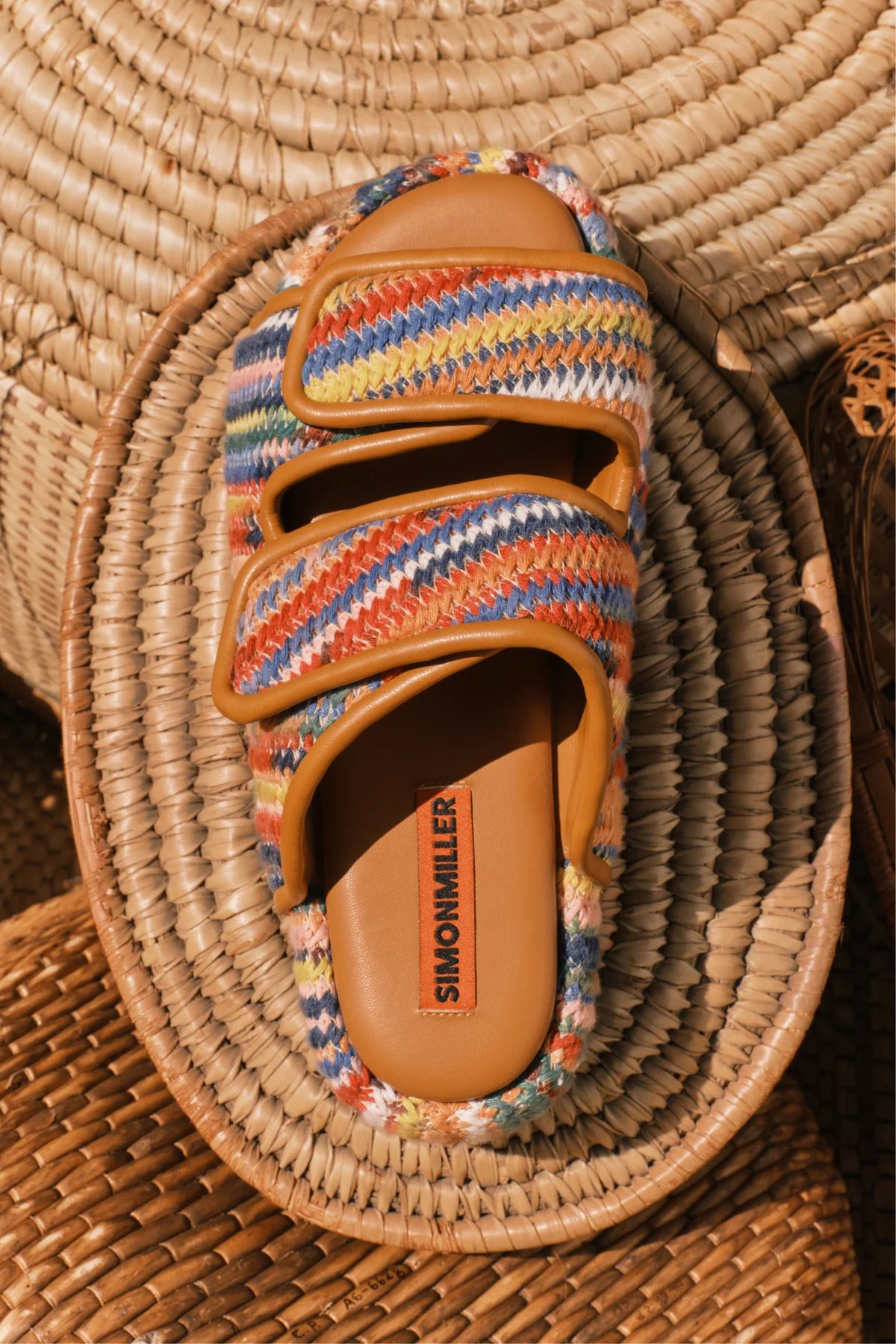 Cro Multicolor Flat Sandals in Yellow