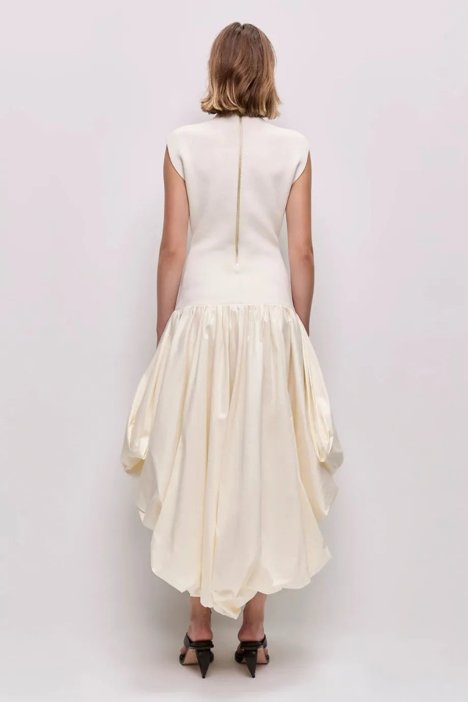 Venetia Knit Midi Dress in White