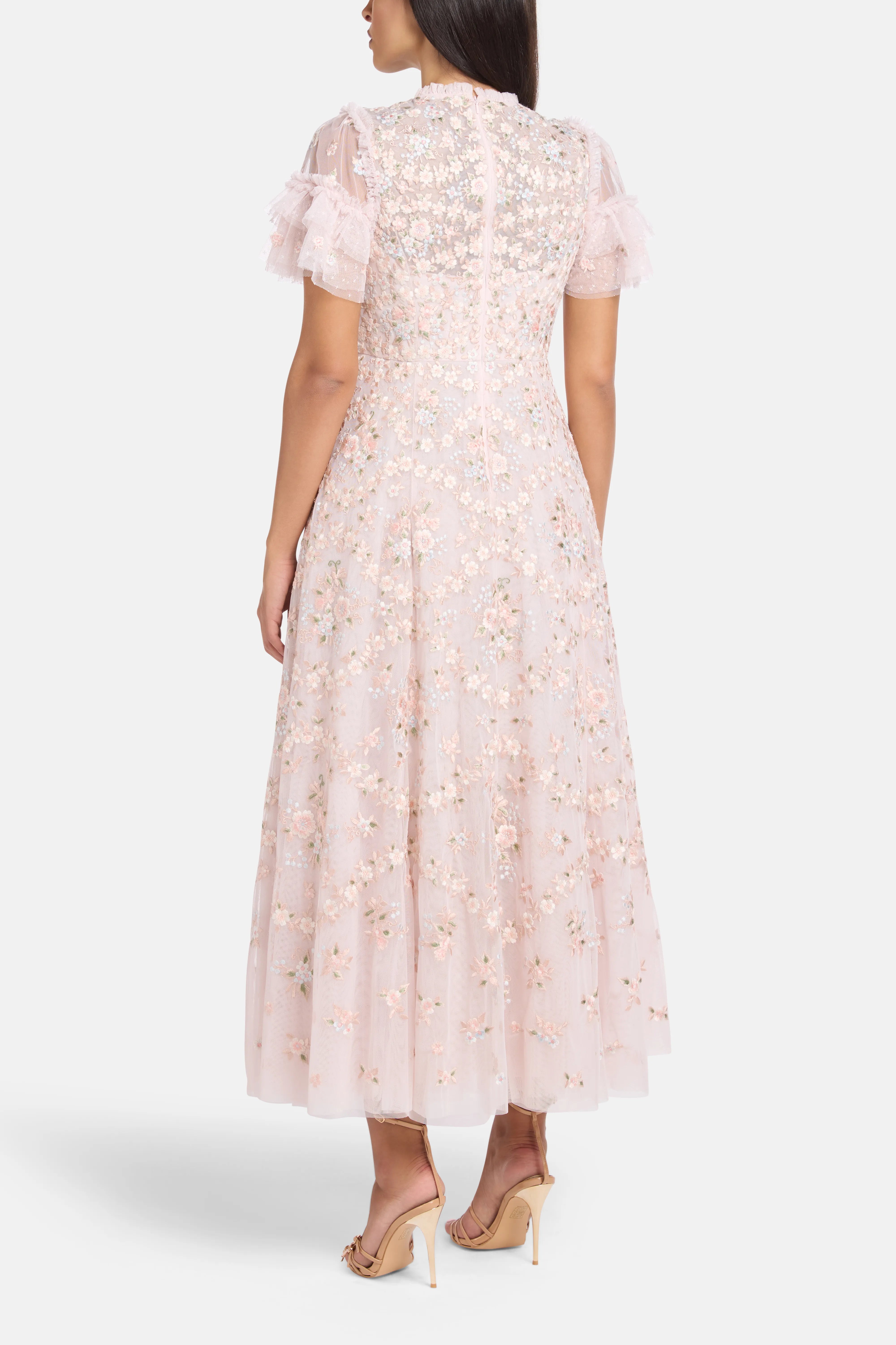 Floral Waltz Evening Dress in Pink