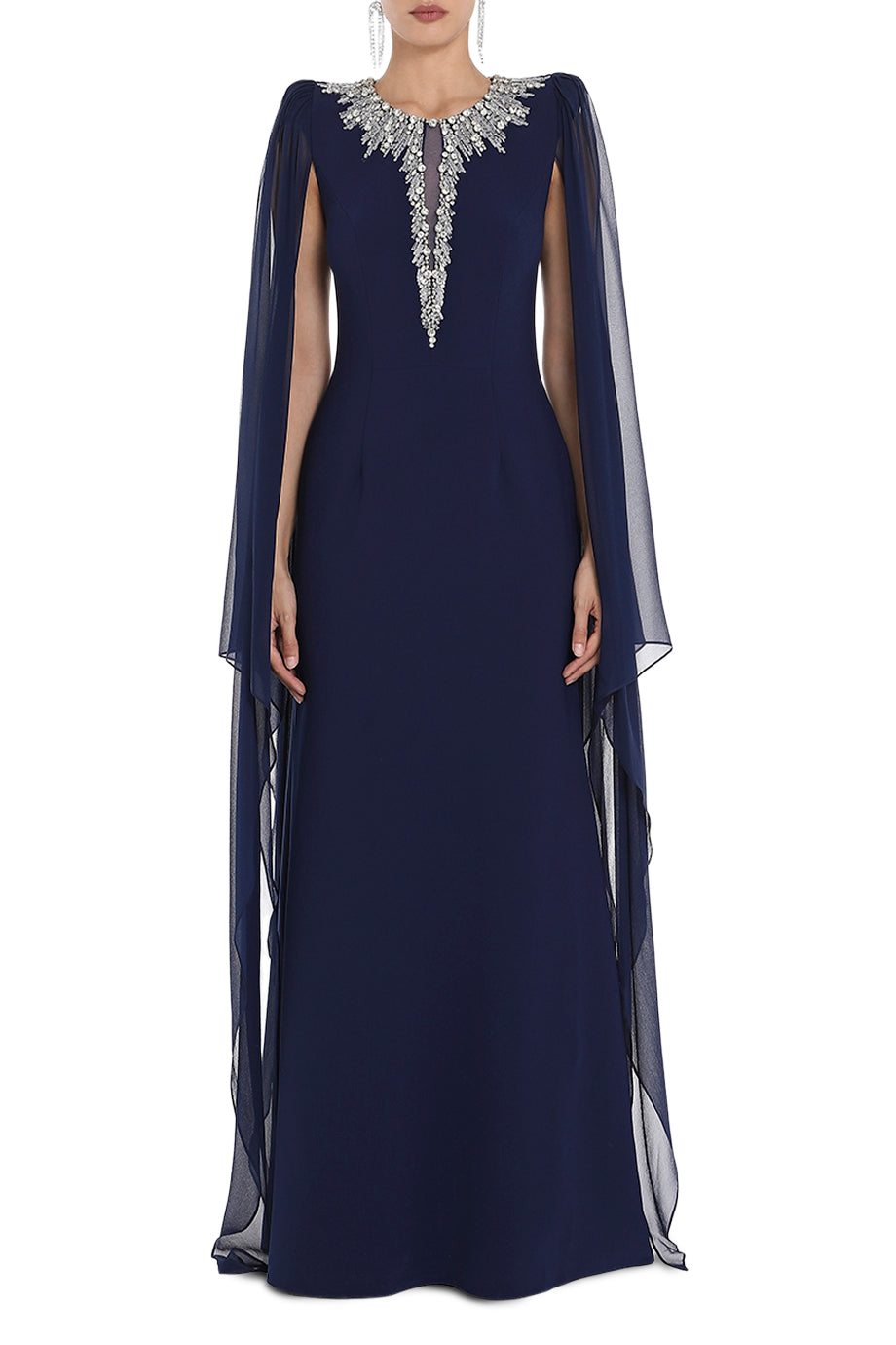 Jenny Packham Flame Lily A-Line Gown in Navy. Shop from Etoile La Boutique