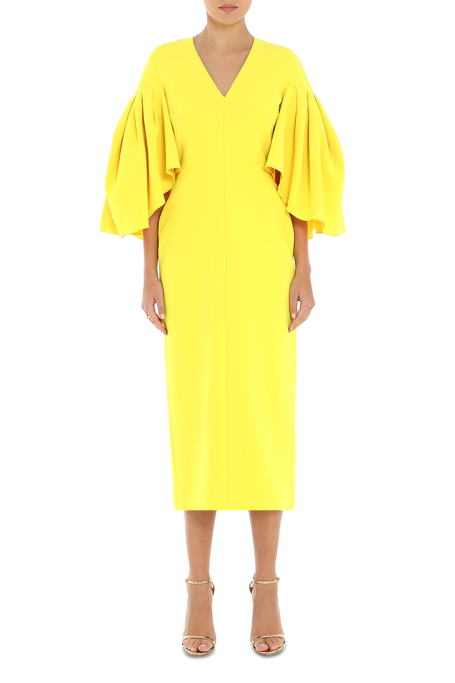Sarien Bell-Sleeve Midi Dress