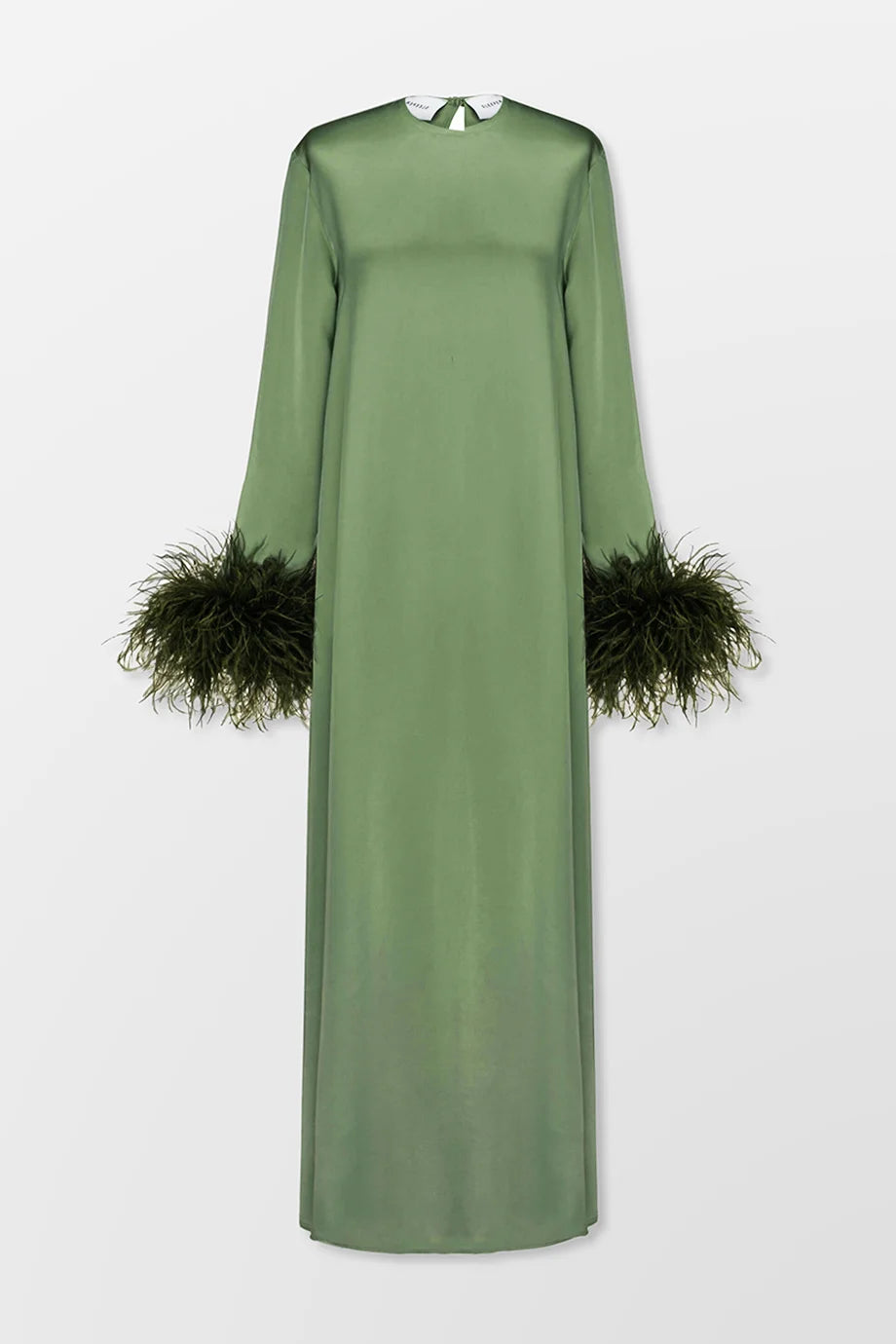 Suzi Maxi Dress Feathers In Green