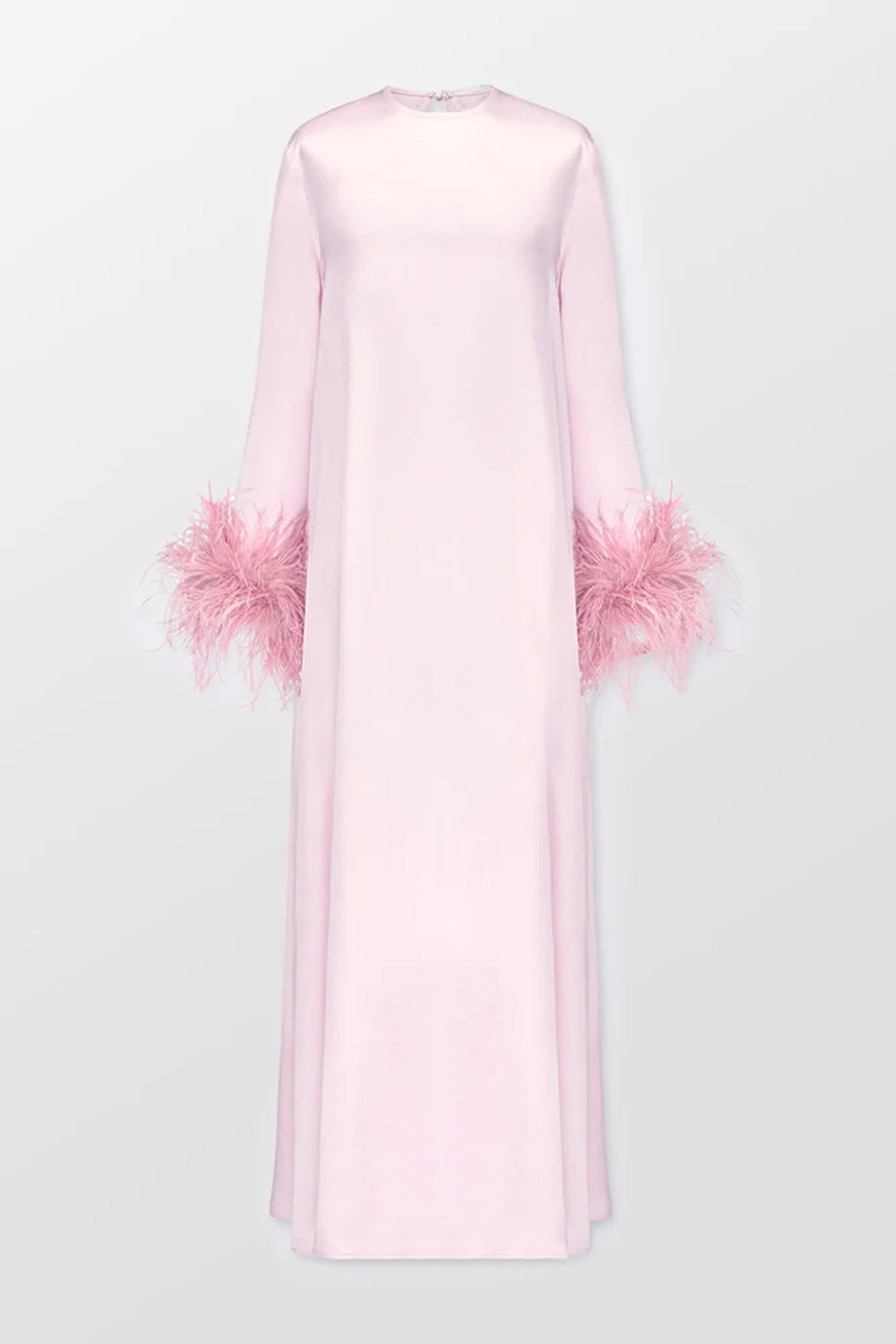 Suzi Maxi Dress Feathers In Pink