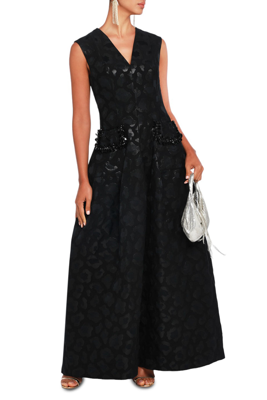 Embellished Gown With Pockets