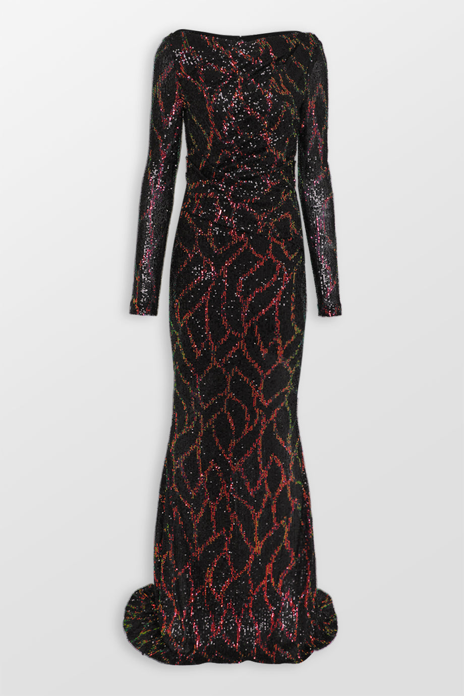Long Sleeve Gown With Print