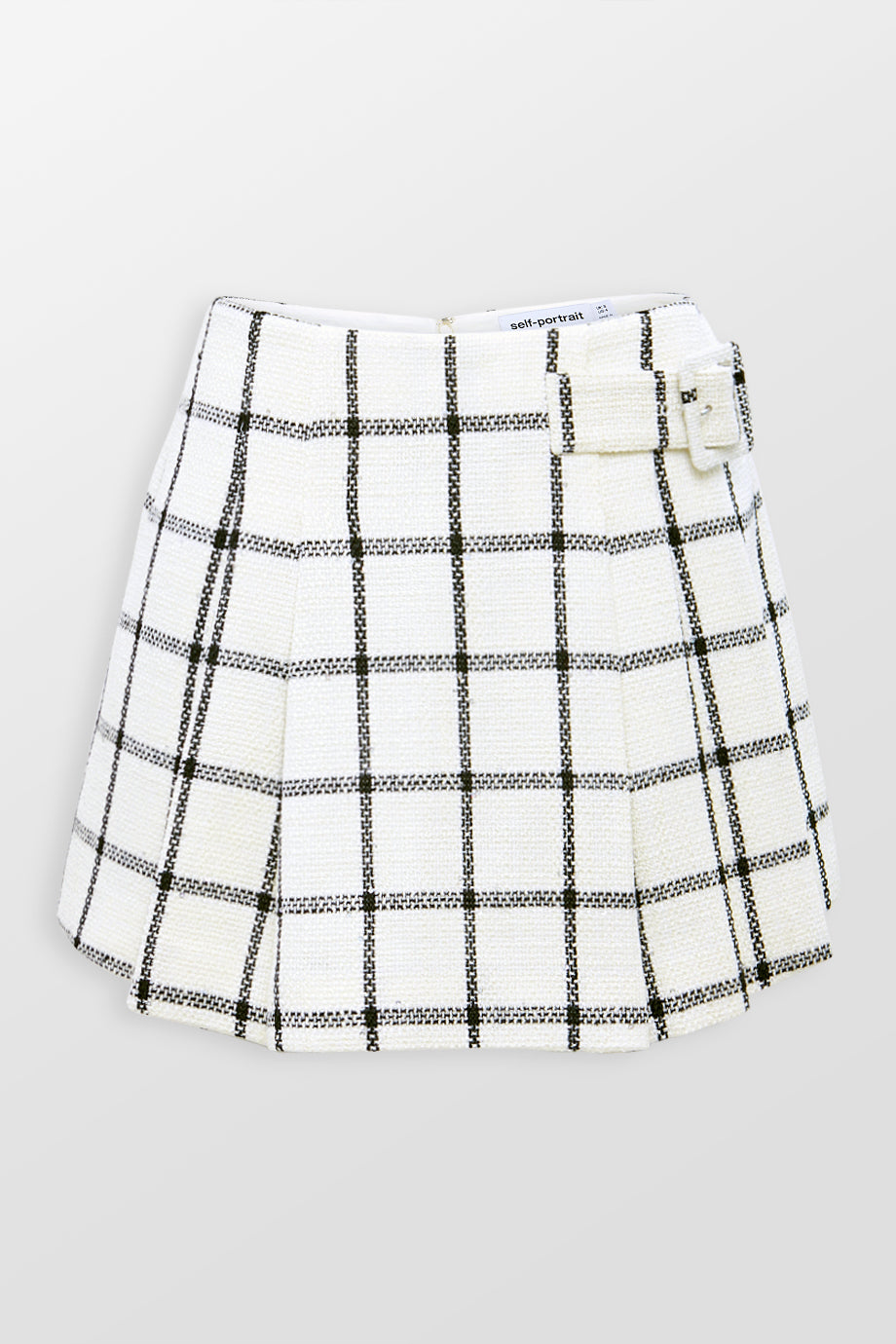 Cream Check Skirt