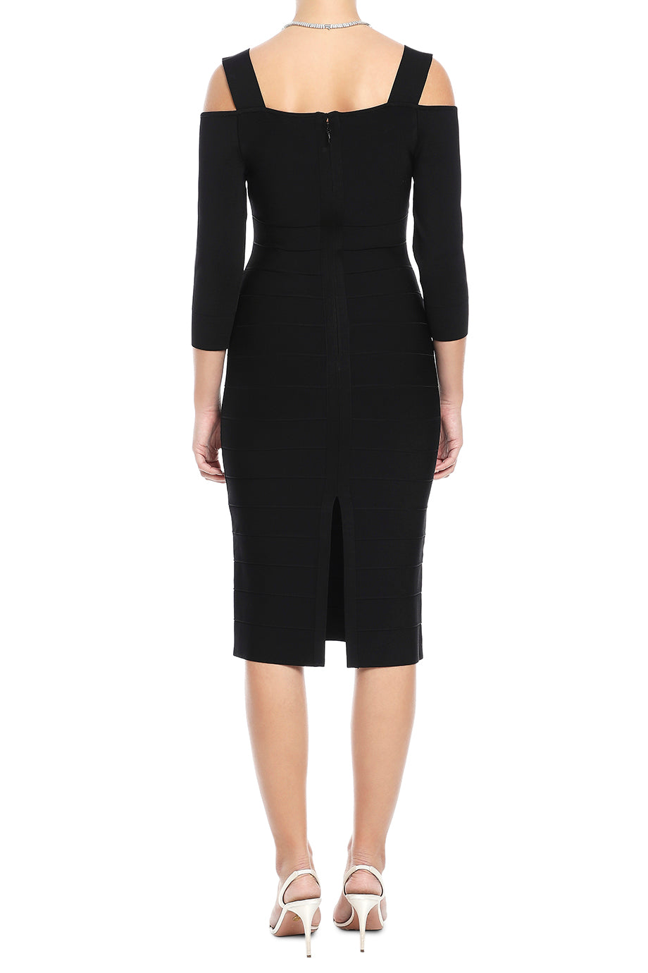 Icon Notched Bateau Midi Dress