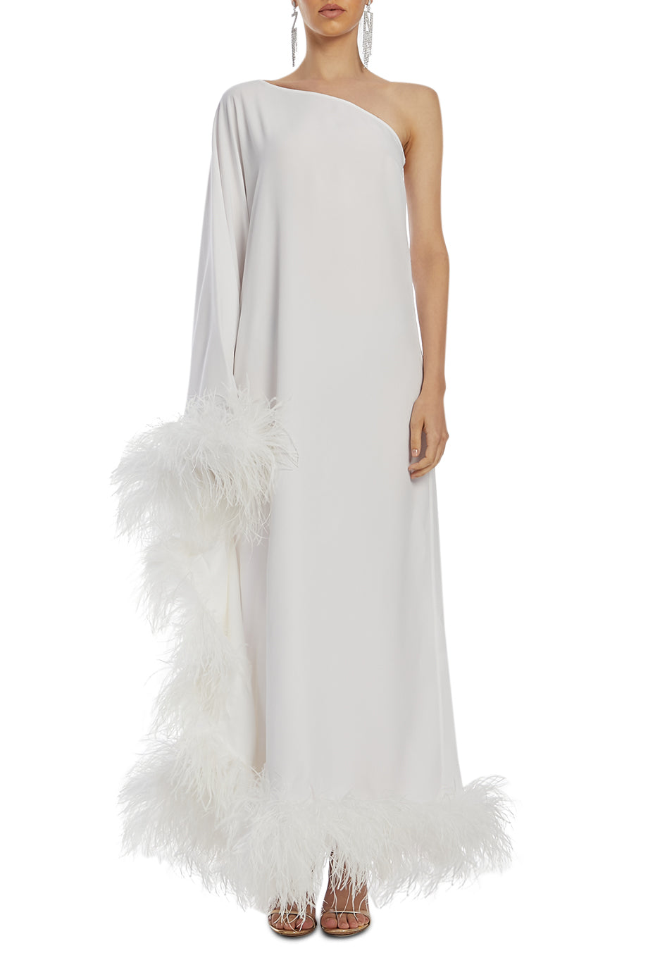 Feathered Balear Maxi Dress