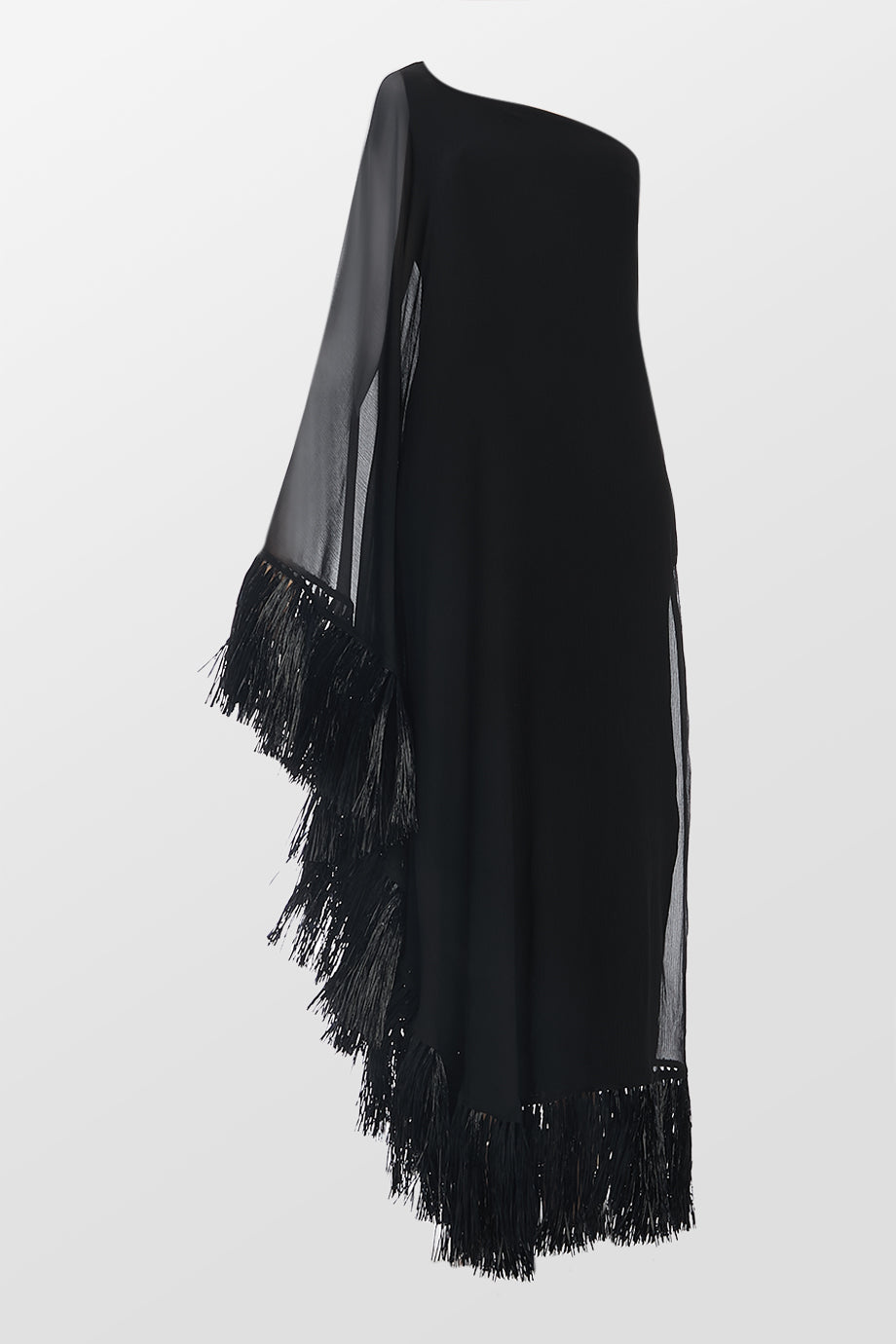 Hut One Shoulder Fringe Maxi Dress