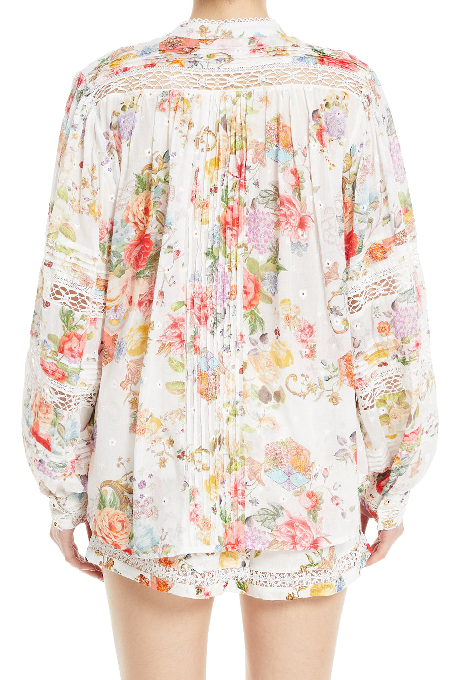 Blouson Sleeve Floral Blouse