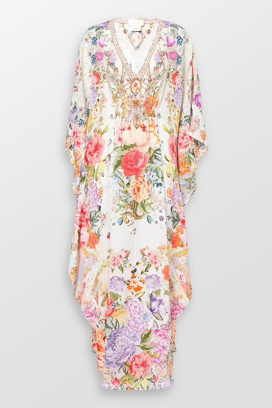 Gathered Waist Floral Kaftan