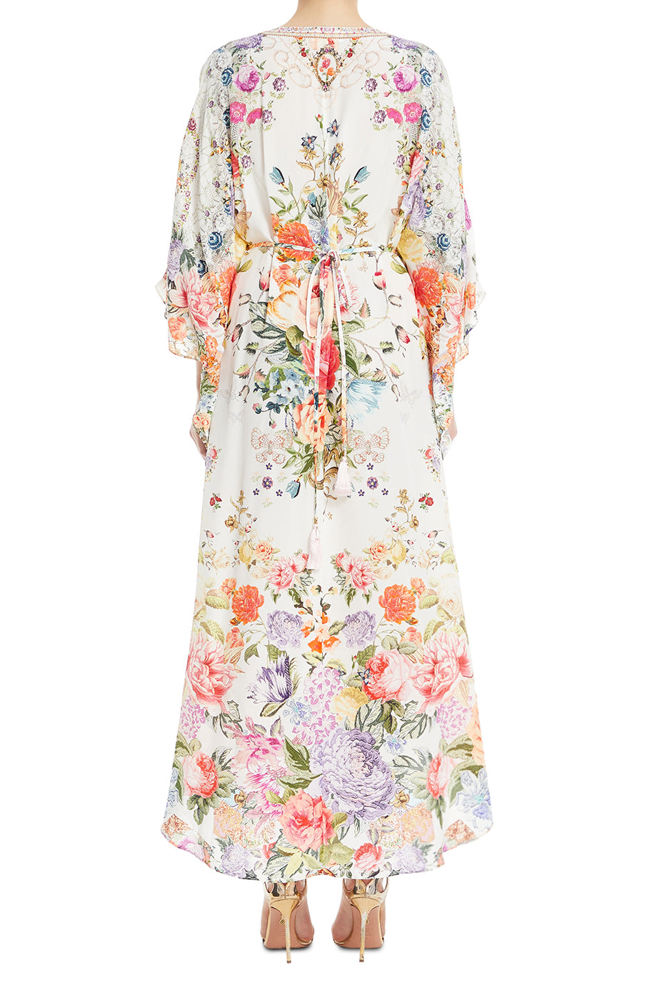 Gathered Waist Floral Kaftan