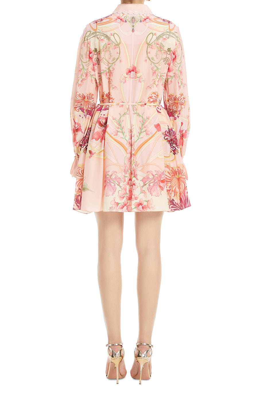 Shift Shirt Floral Mini Dress