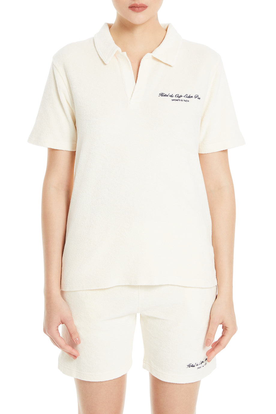 Hotel Du Cap Cursive Terry Polo T-Shirt