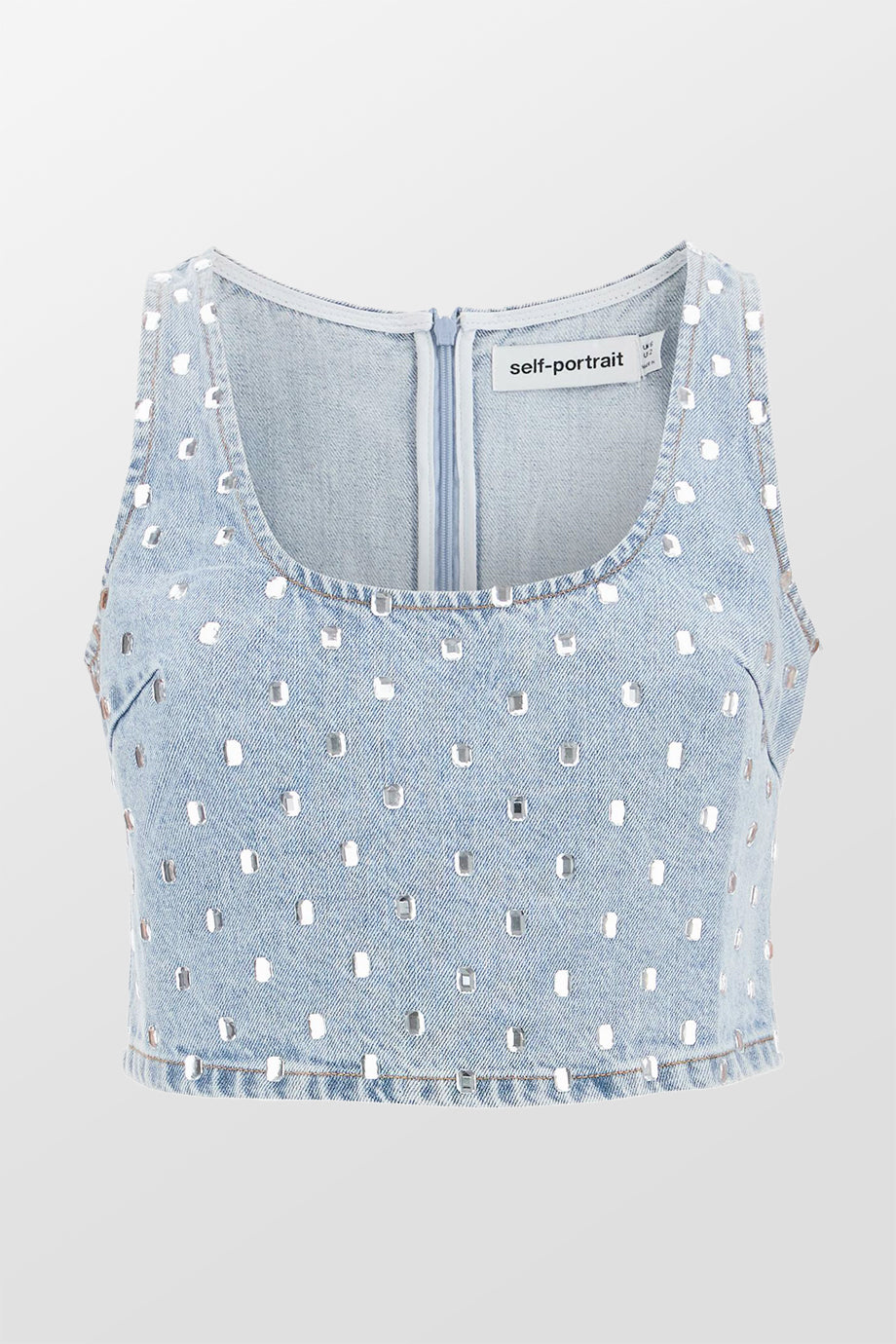 Rhinestone Denim Top