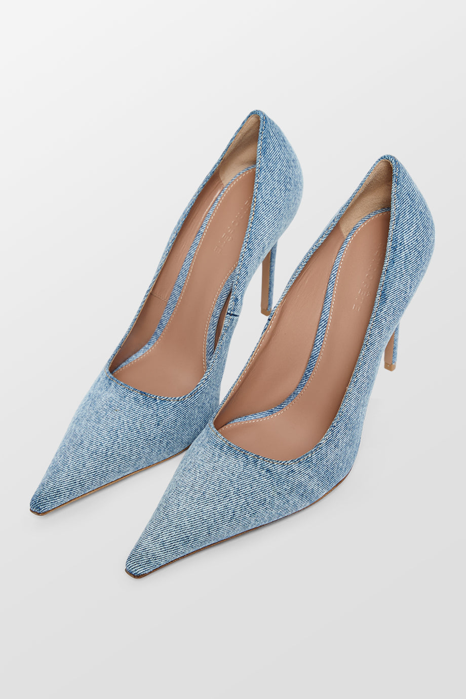 Quinn Denim Pointed Toe Heels