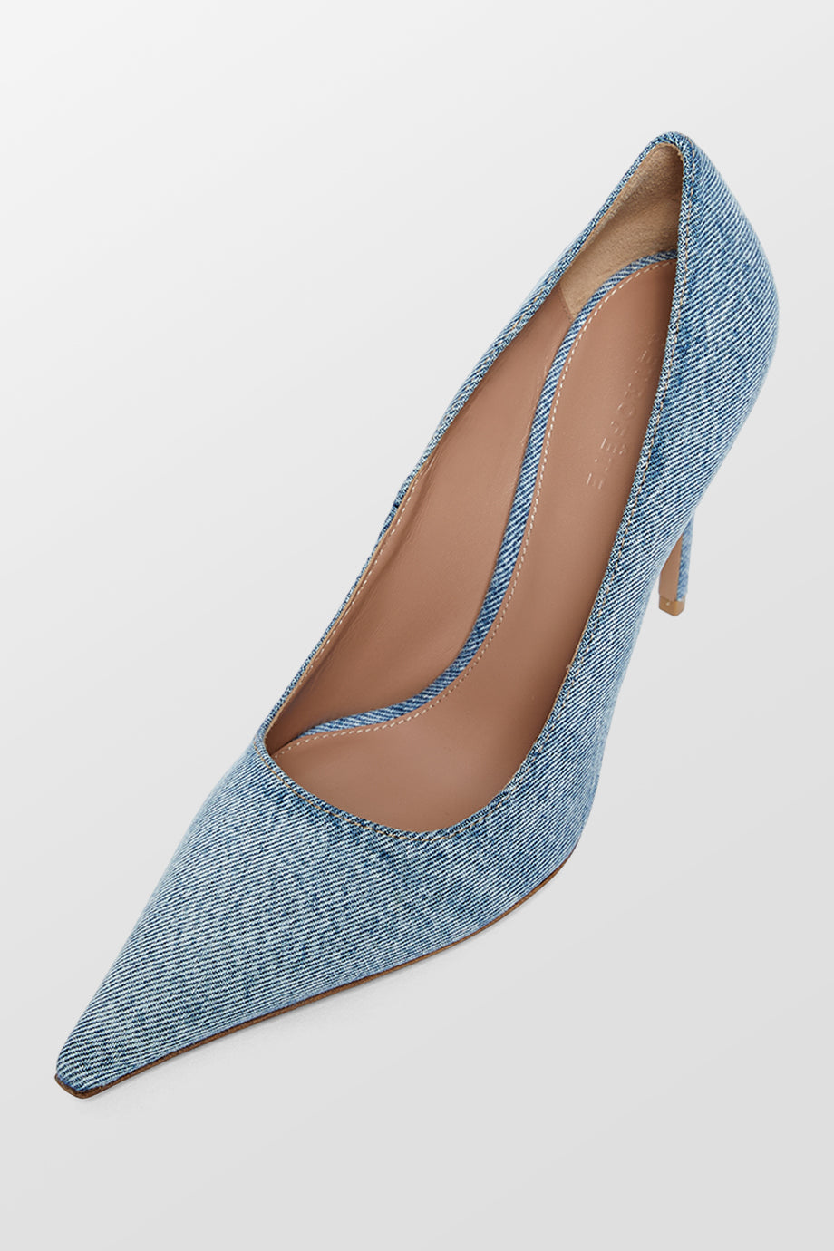 Quinn Denim Pointed Toe Heels