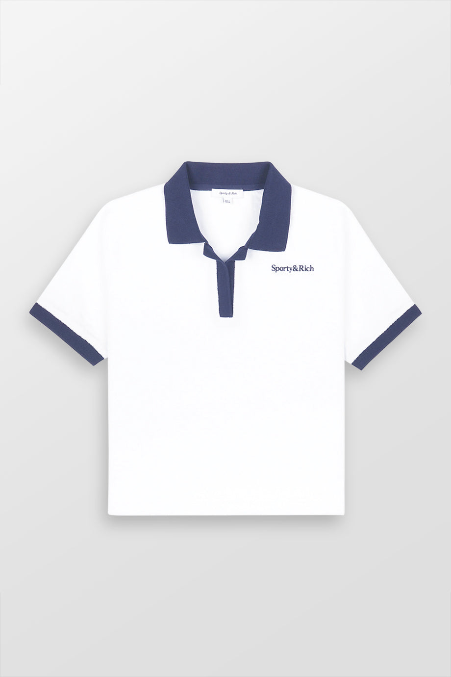 Serif Logo Terry Polo Top