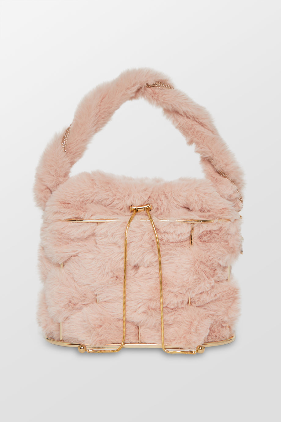 Super holli fluffy top handle bag