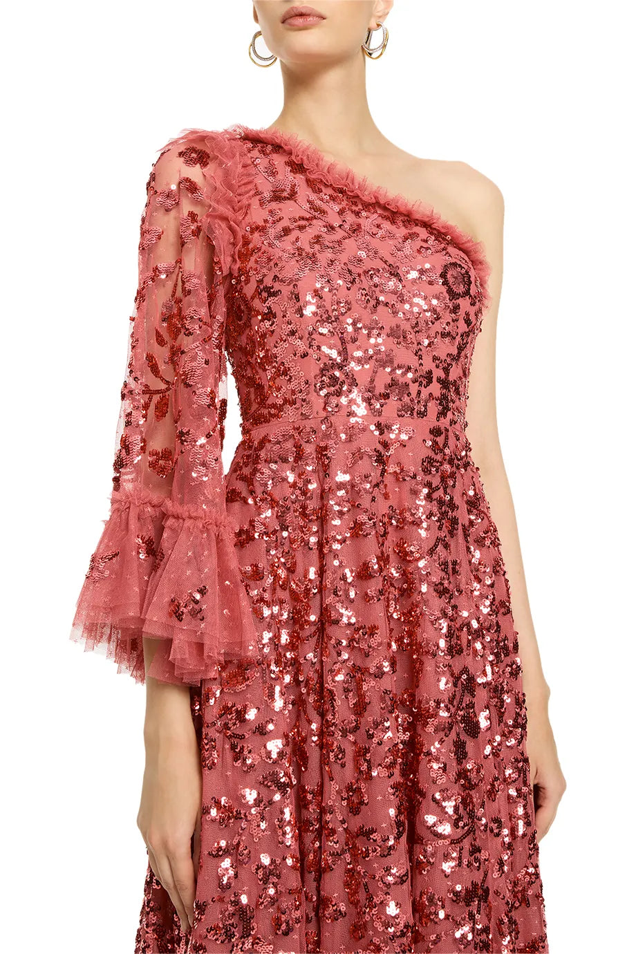 Shop the Falling Leaves One Shoulder Evening Dress