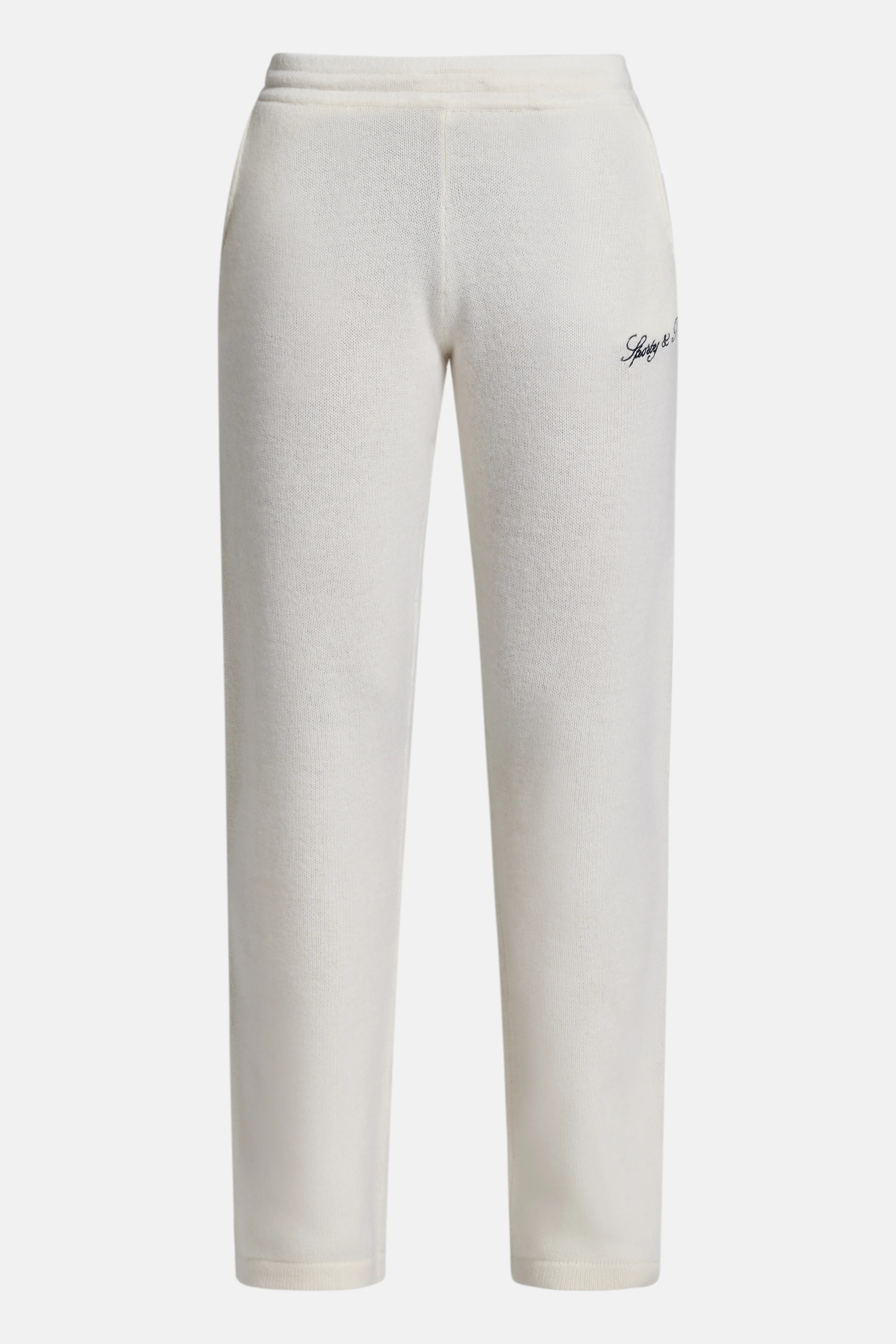 Vendome Script Cashmere Pants in Cream