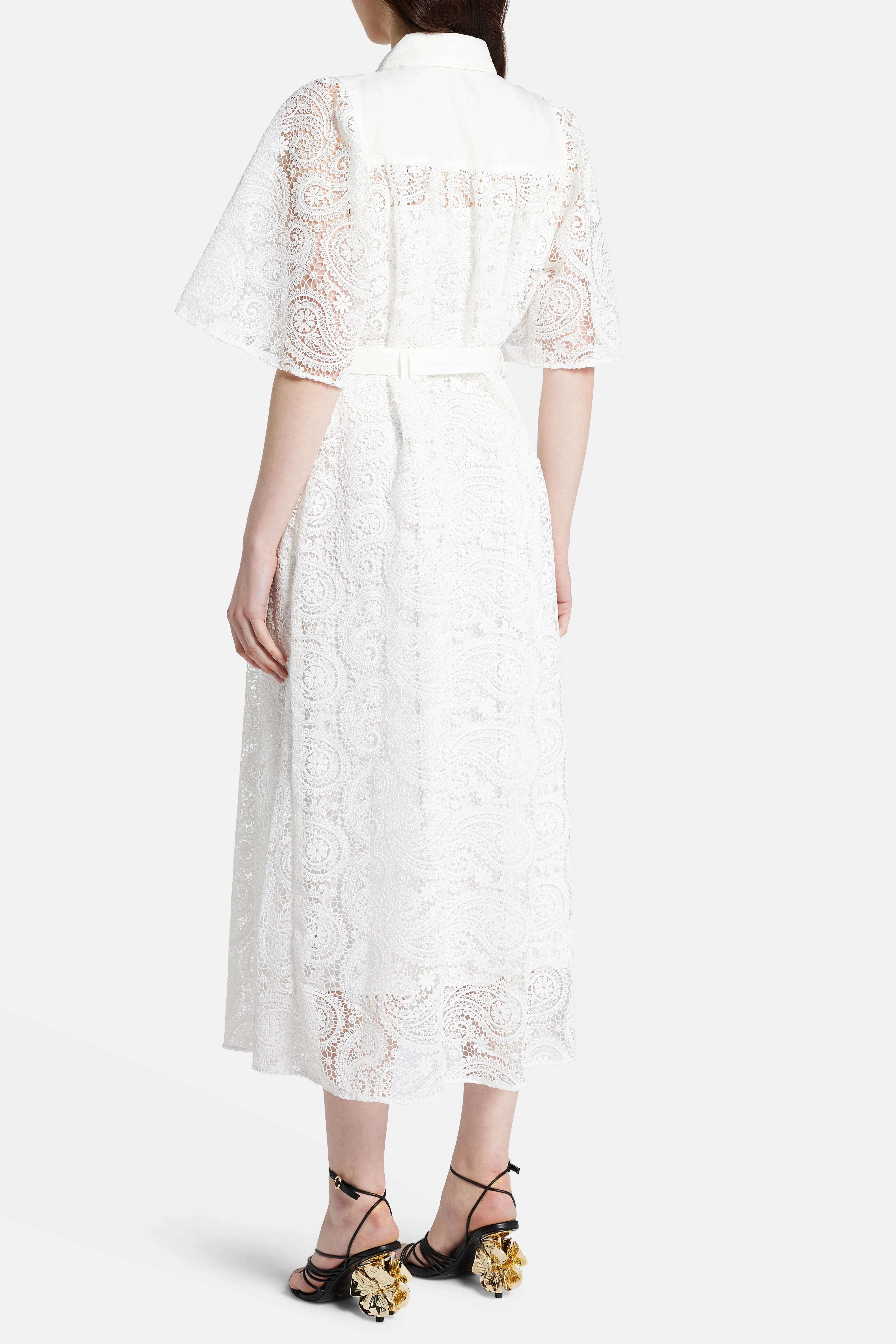 Laicey Paisley Midi Dress in White