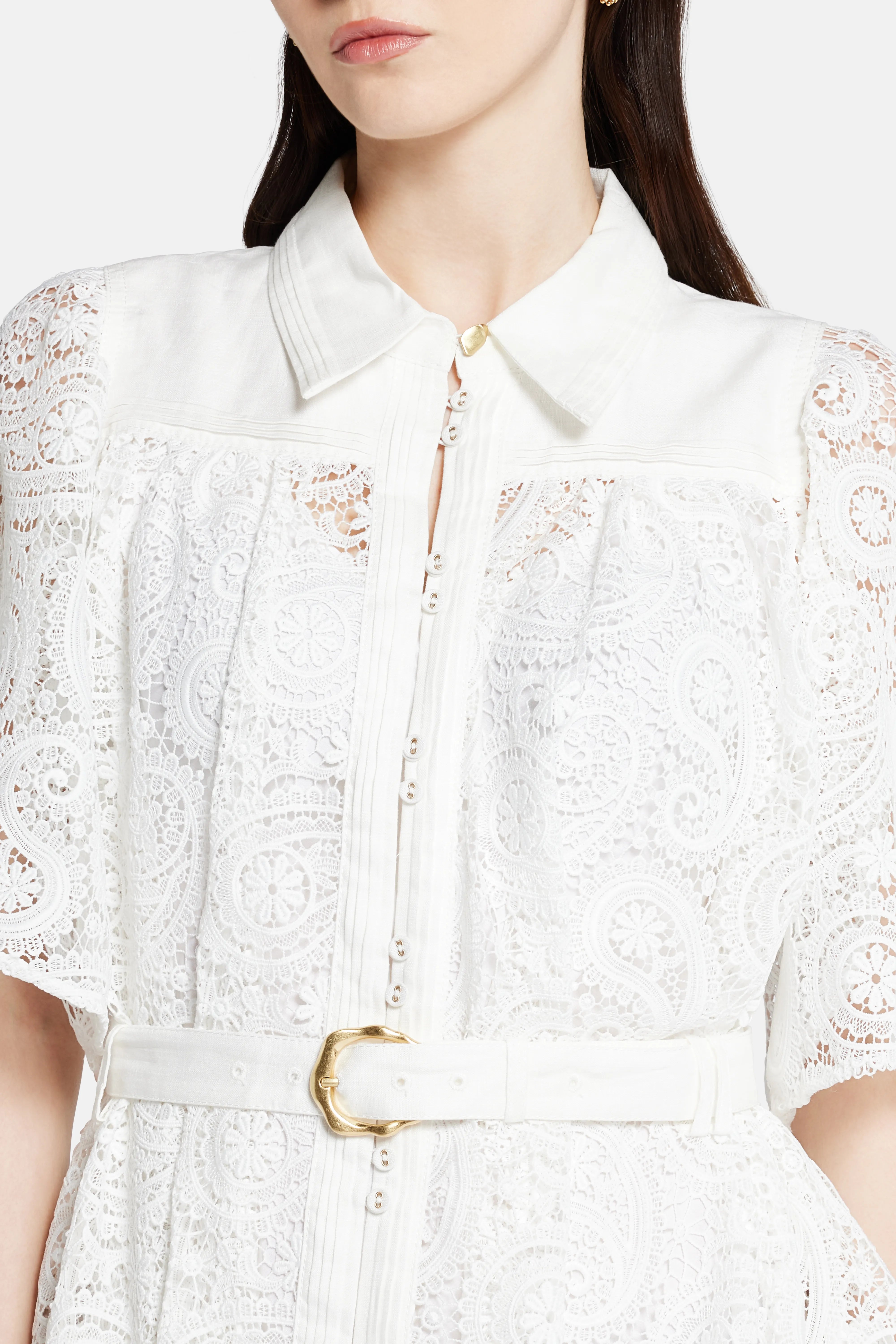 Laicey Paisley Midi Dress in White