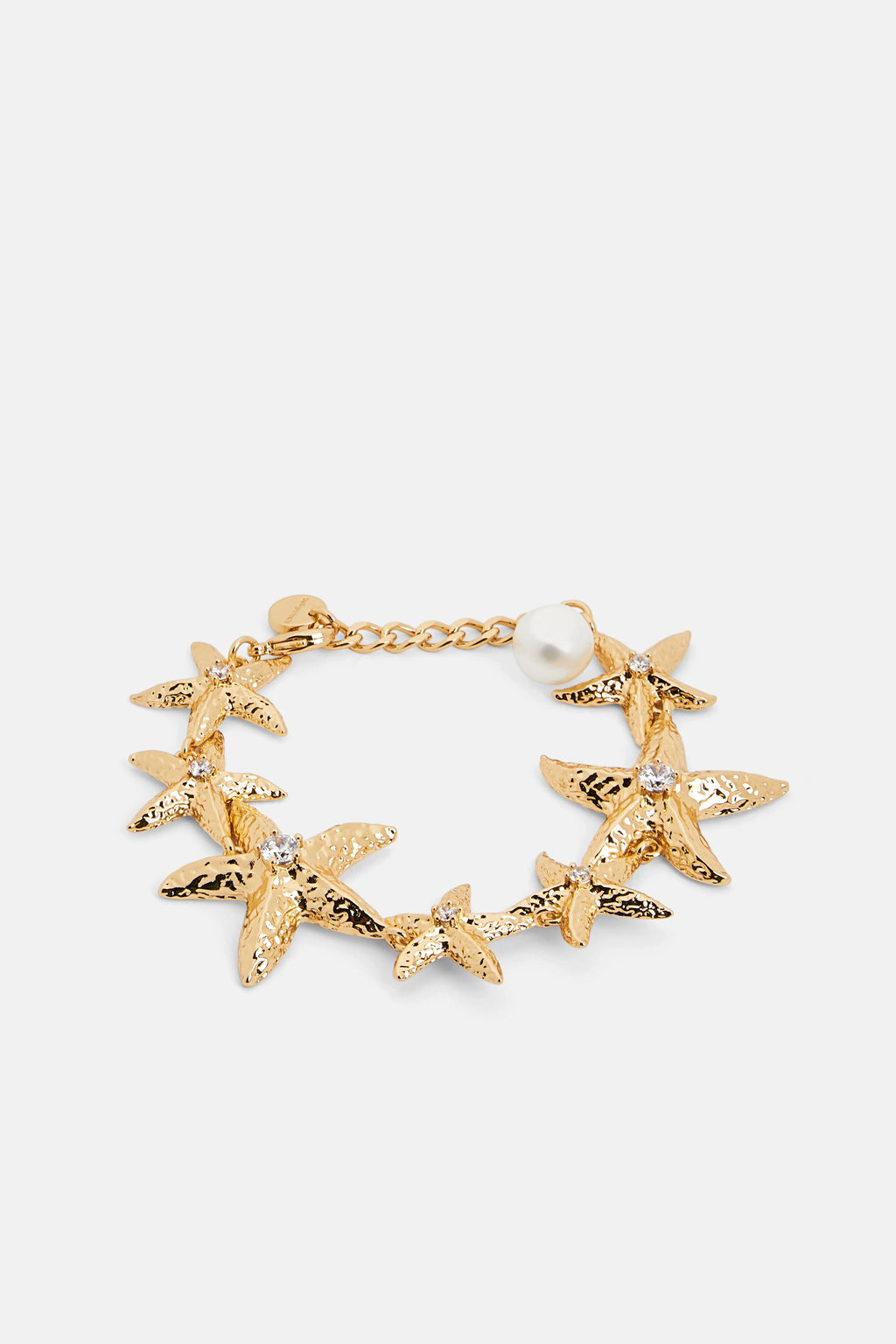 Shop Self Portrait's Mottled Sea Star Bracelet in Gold Shop Self Portrait's Mottled Sea Star Bracelet in Gold