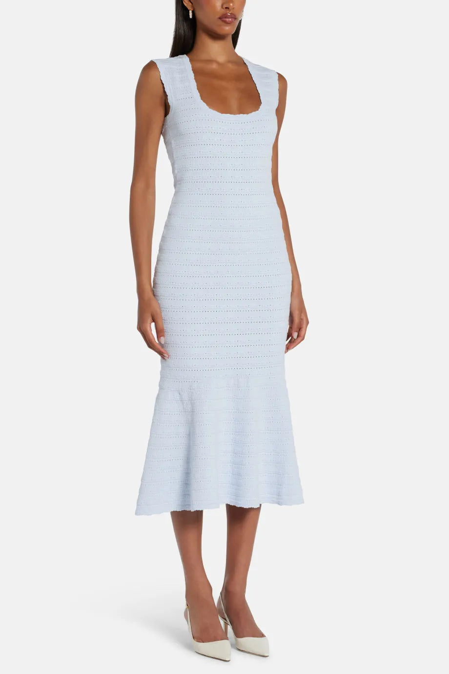 Leigh Sleeveless Midi Dress in Blue
