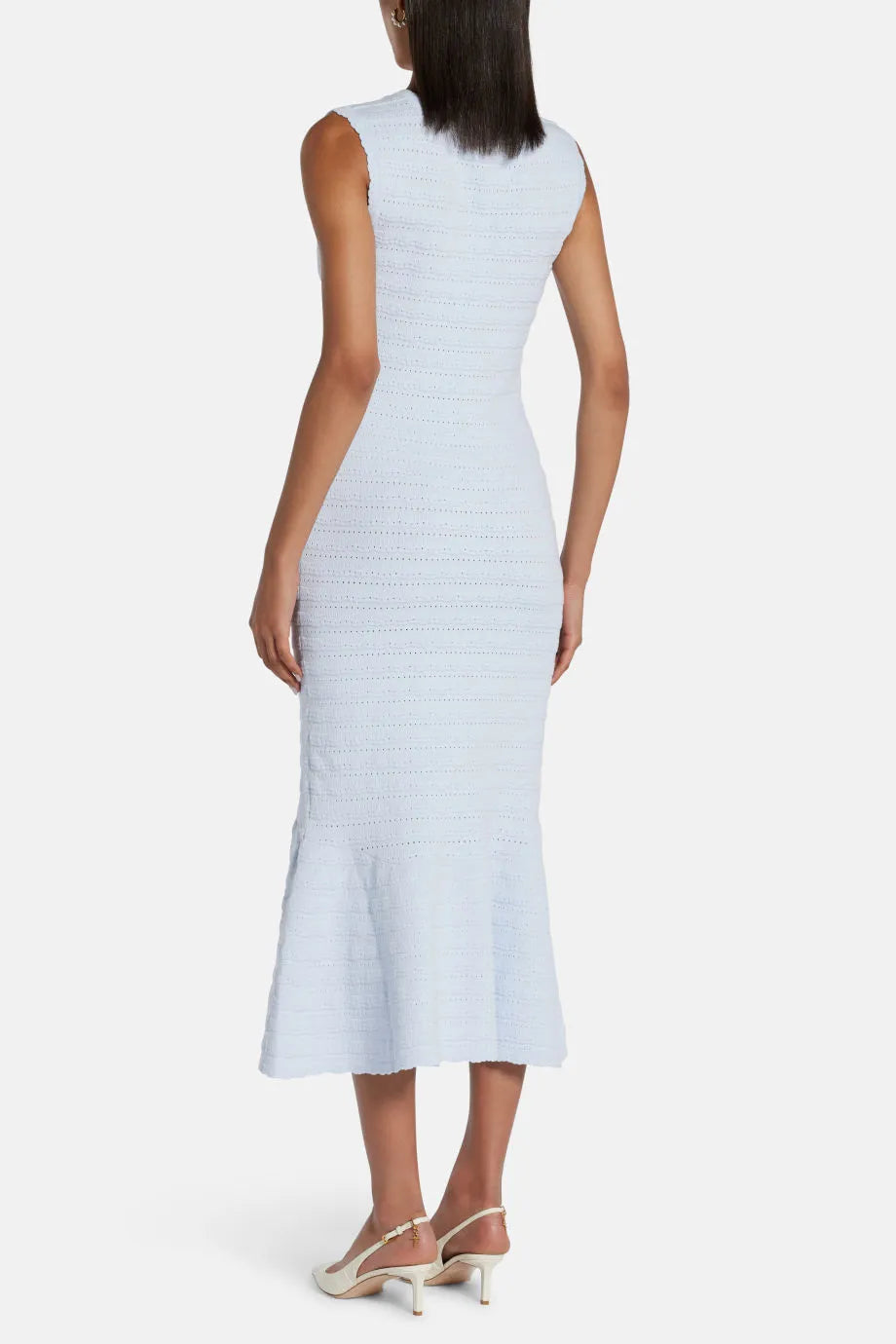 Leigh Sleeveless Midi Dress in Blue