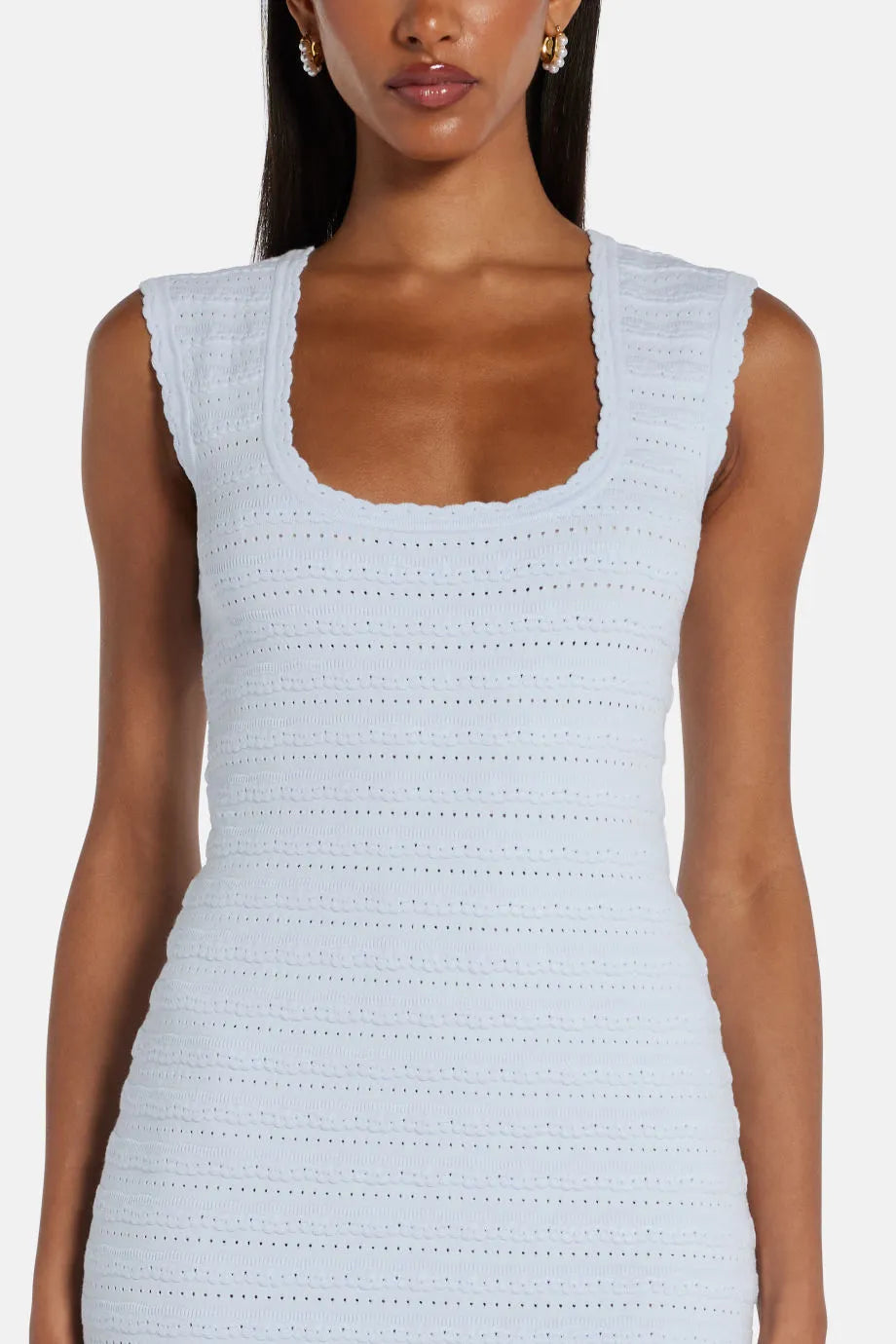 Leigh Sleeveless Midi Dress in Blue