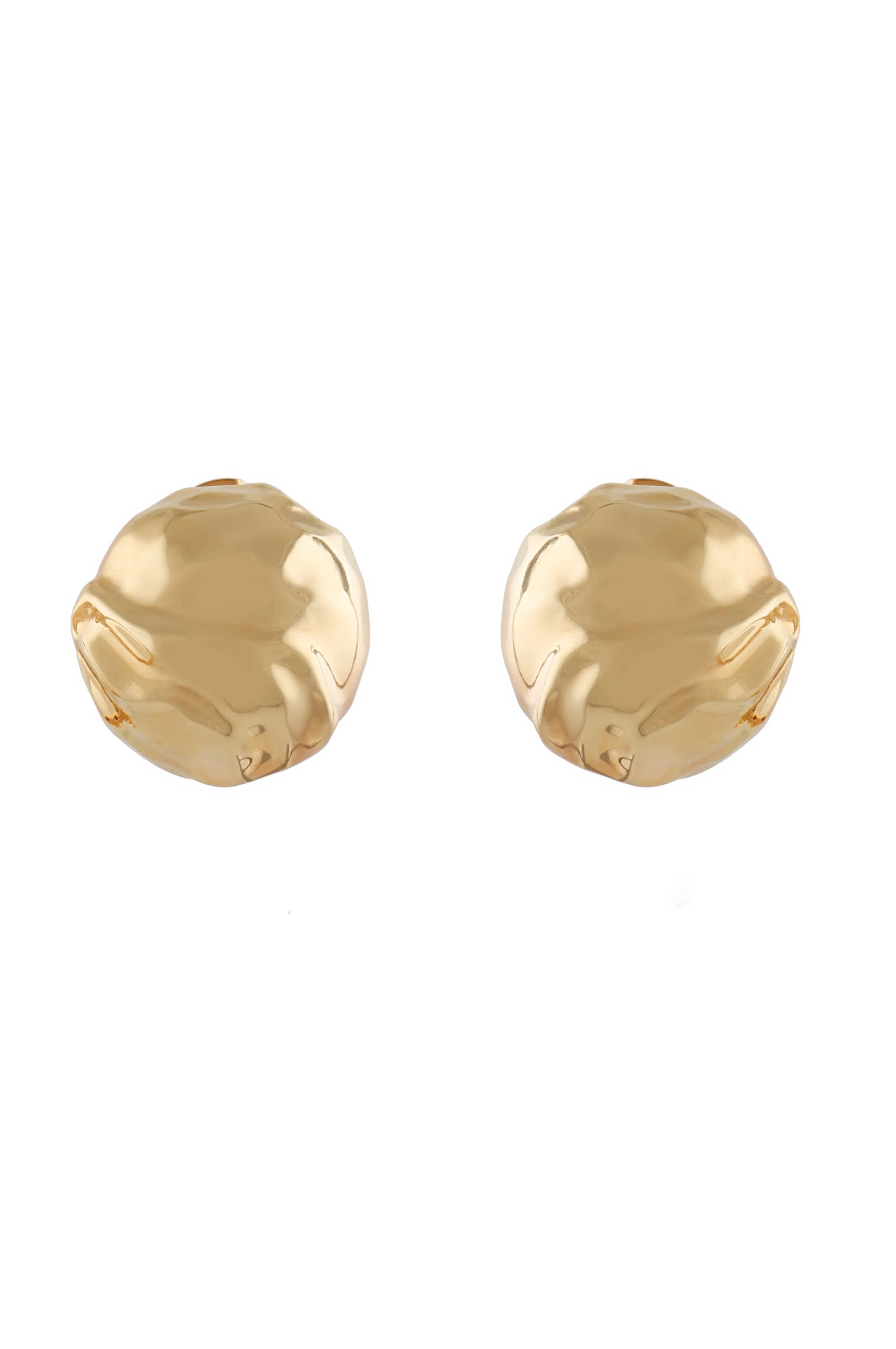 Large Orbs Stud Earrings in Gold
