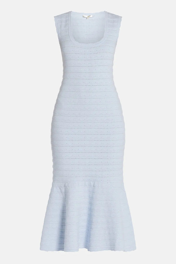 Leigh Sleeveless Knit Midi Dress in Blue