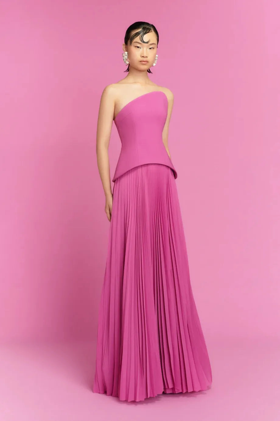 Britt Strapless Evening Dress in Pink
