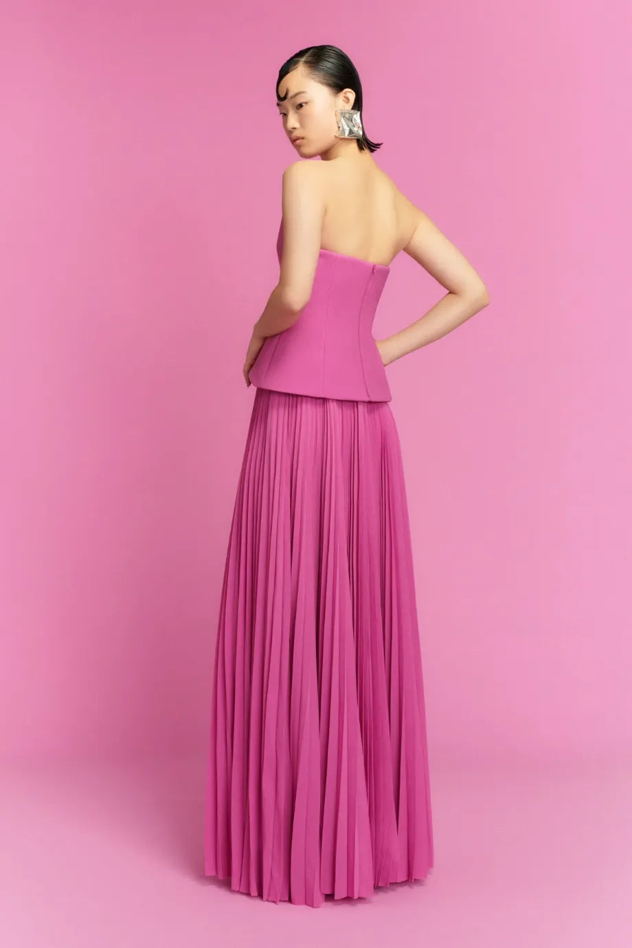 Britt Strapless Evening Dress in Pink