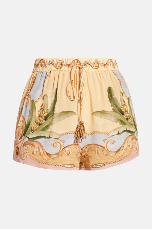 Banana Royalty Kalendoscope Shorts in Beige