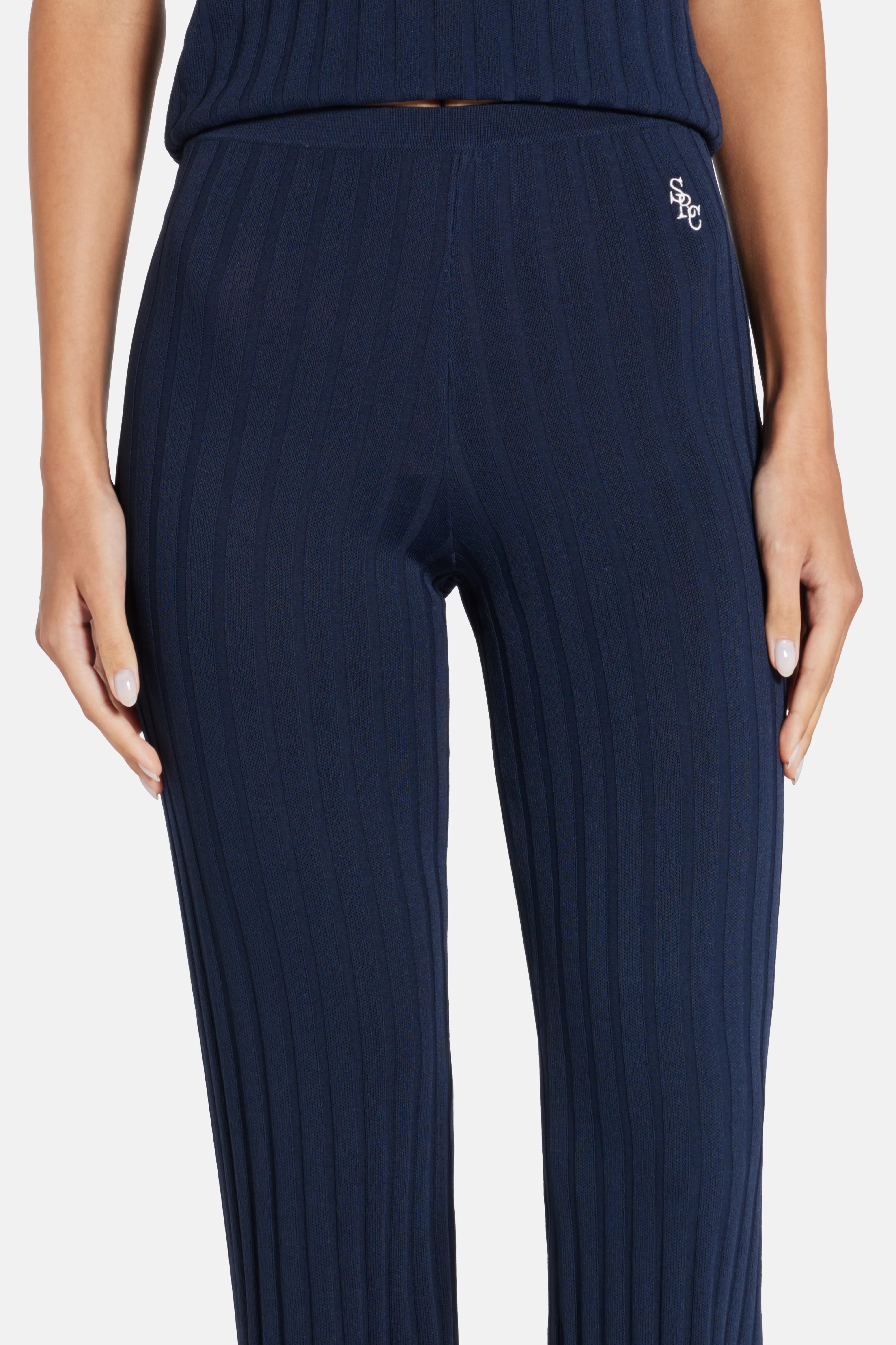 SRC Ribbed Trousers in Blue