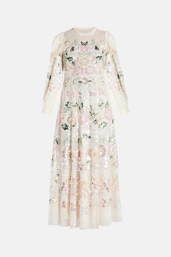 Rosalie Evening Dress in Cream