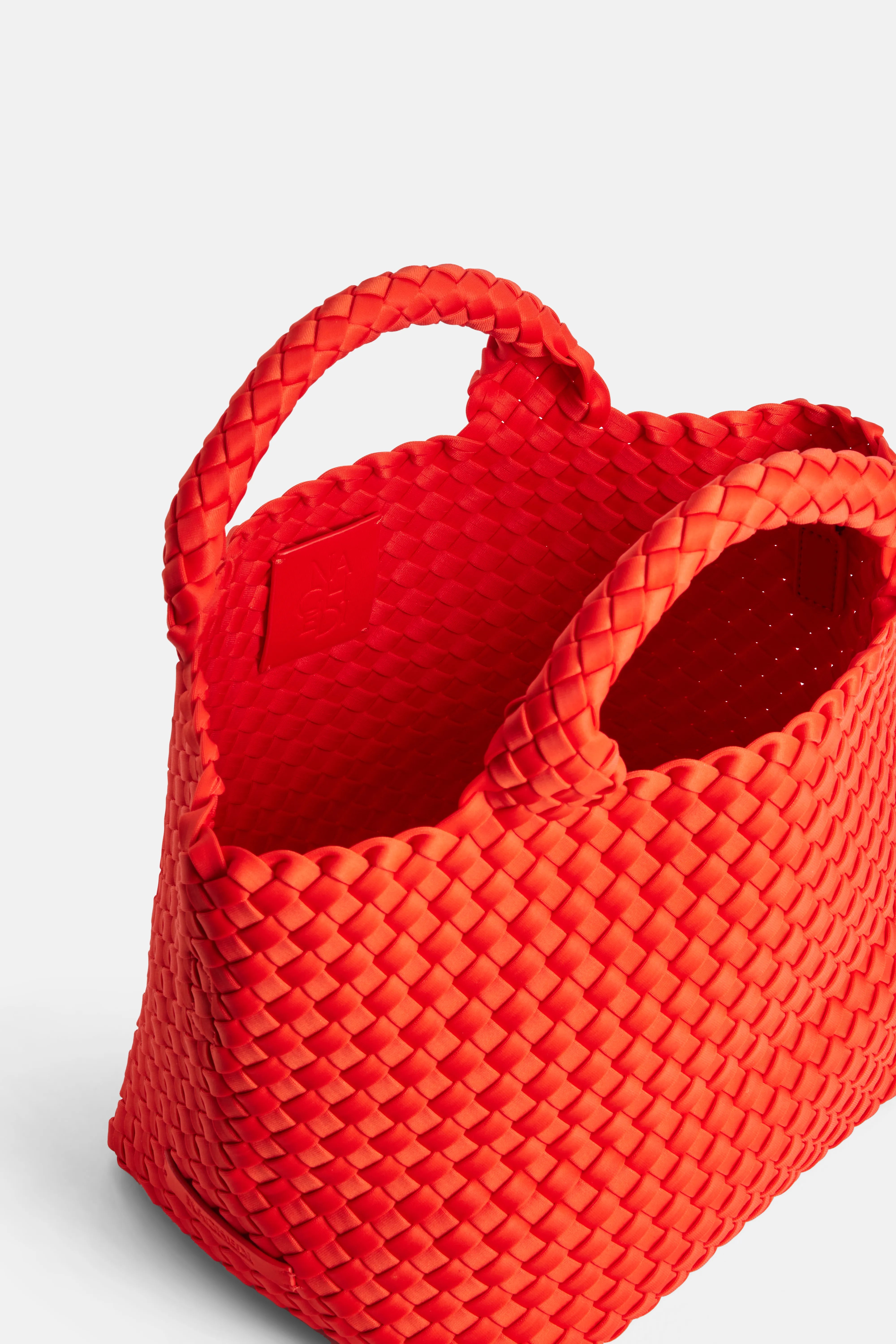 St Barths Small Tote Bag with Crossbody Strap in Red