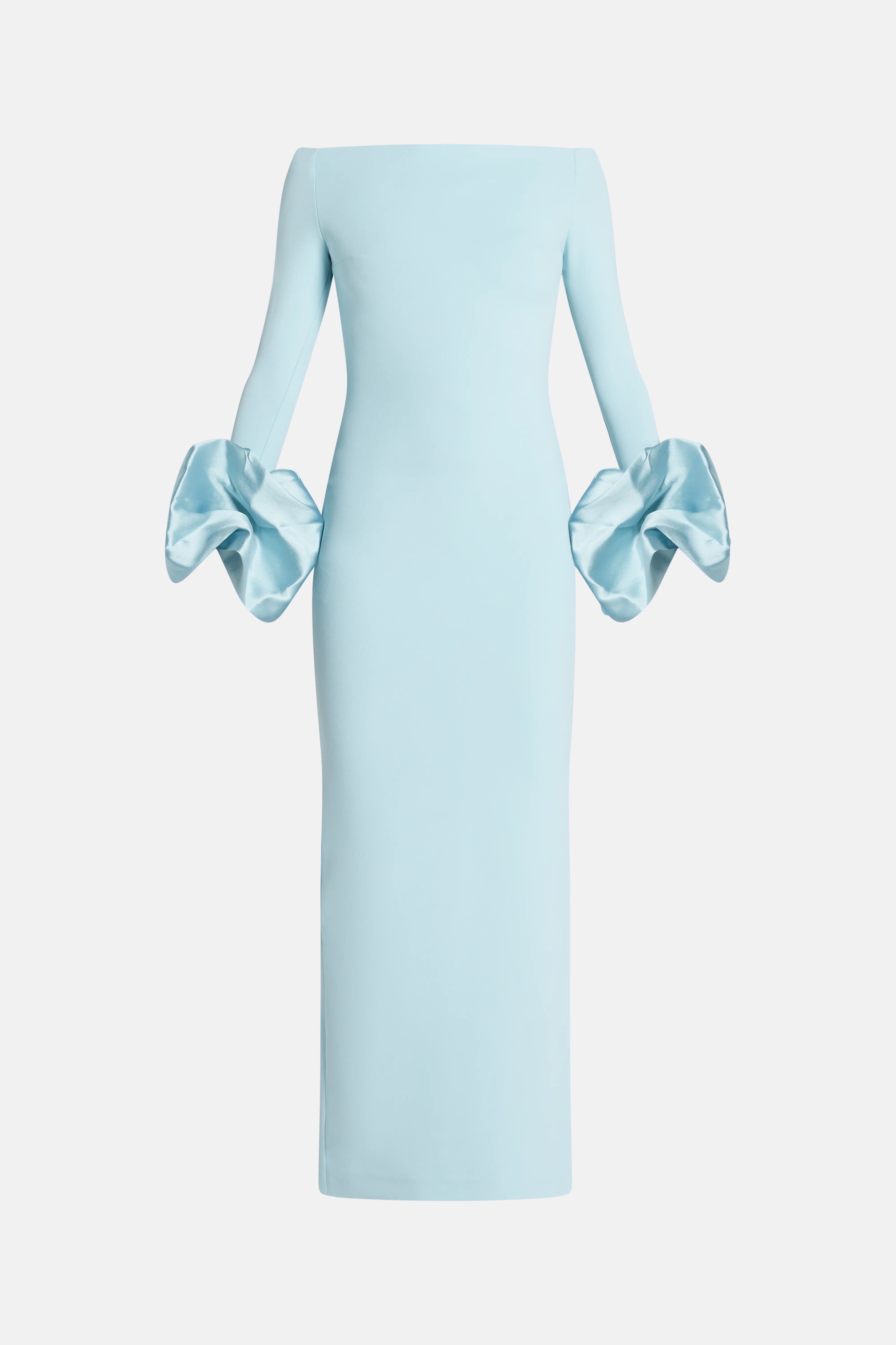 Talia Off Shoulder Evening Dress in Blue
