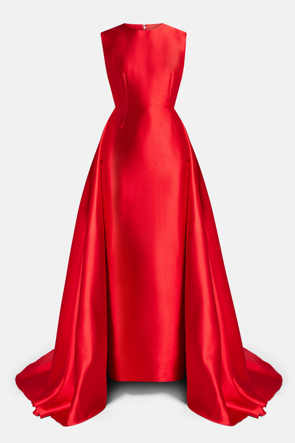 Larsen Sleeveless Evening Gown Red