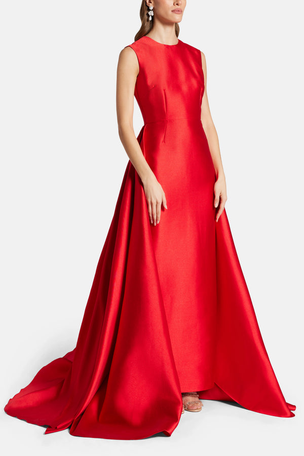 Larsen Sleeveless Evening Gown Red
