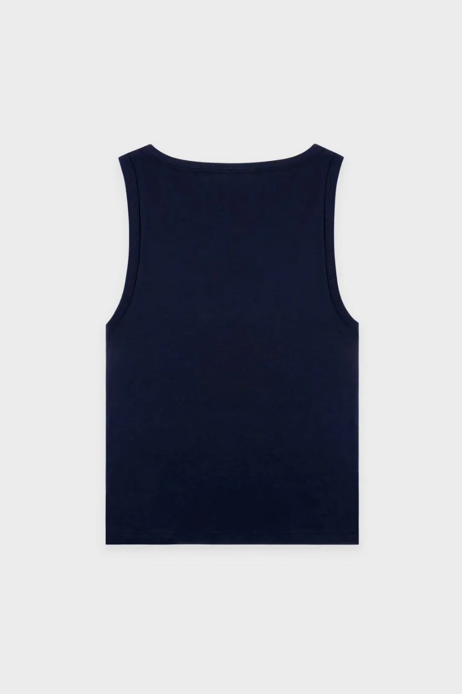 SHRWC Sleeveless Baby Rib Cotton Tank Top in Blue