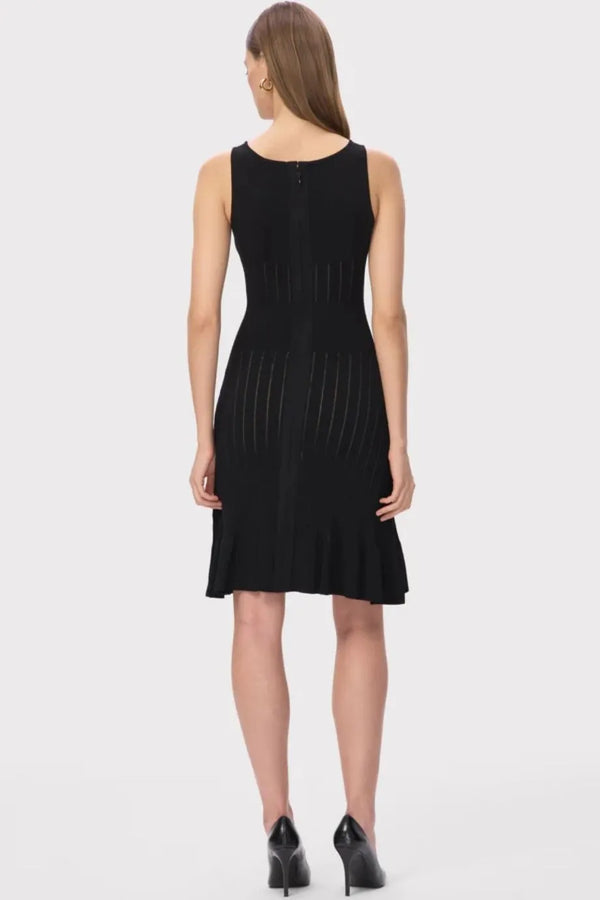 Maggie Sleeveless Bandage Knit Mini Dress in Black
