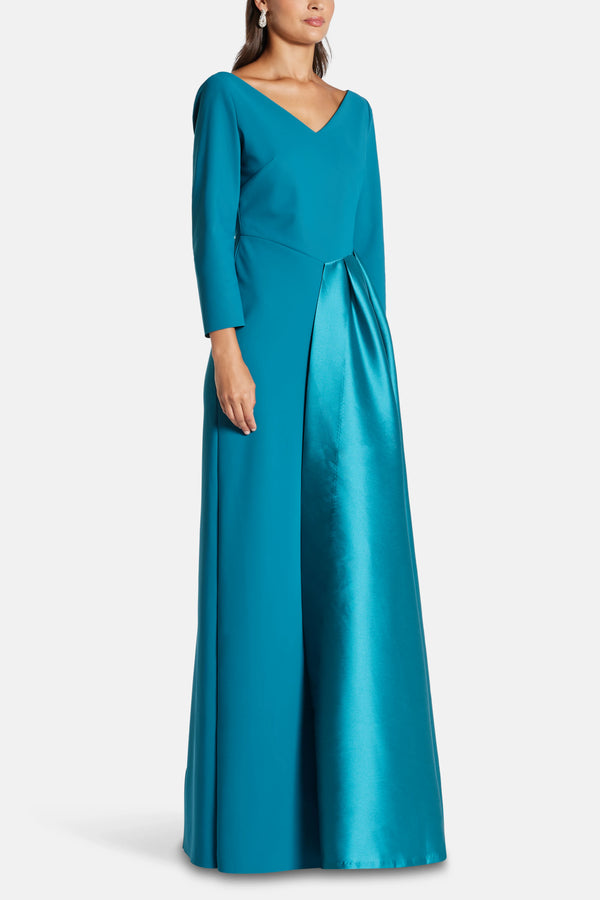 V-Neck Evening Dress in Blue
