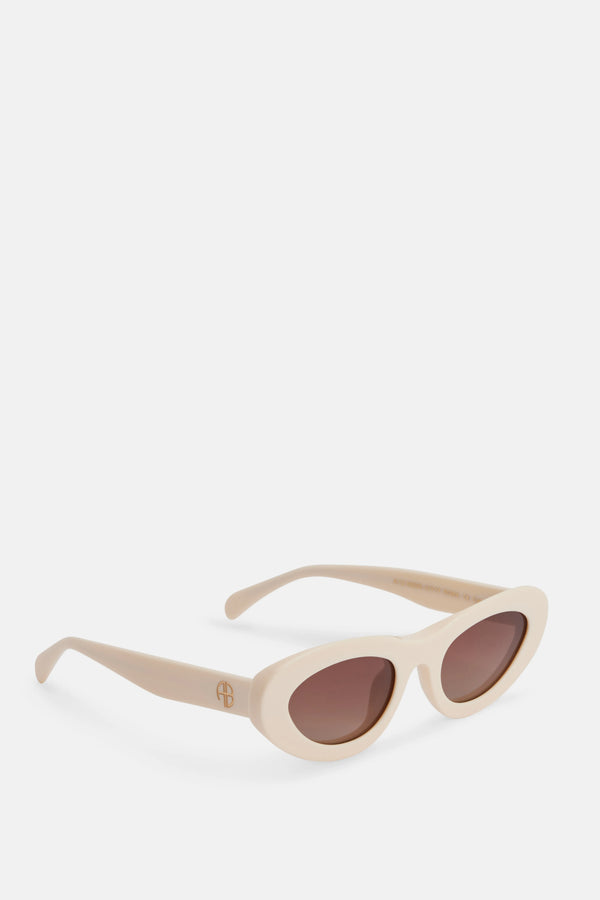 Roma Monogram Sunglasses in White